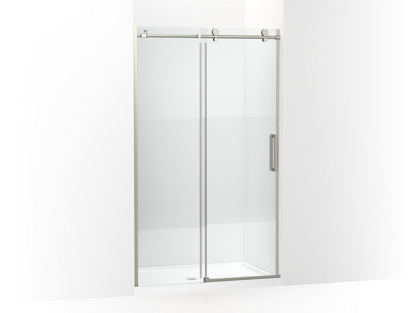 KOHLER K-701695-G81-BNK Composed 78" H Sliding Shower Door With 3/8"-Thick Glass In Anodized Brushed Nickel