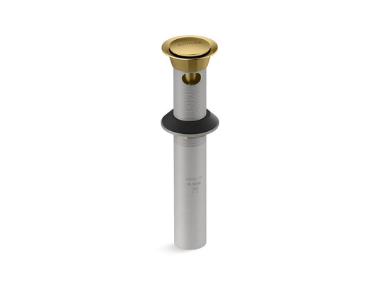 KOHLER K-25322-2MB Clicker Drain With Overflow In Vibrant Brushed Moderne Brass