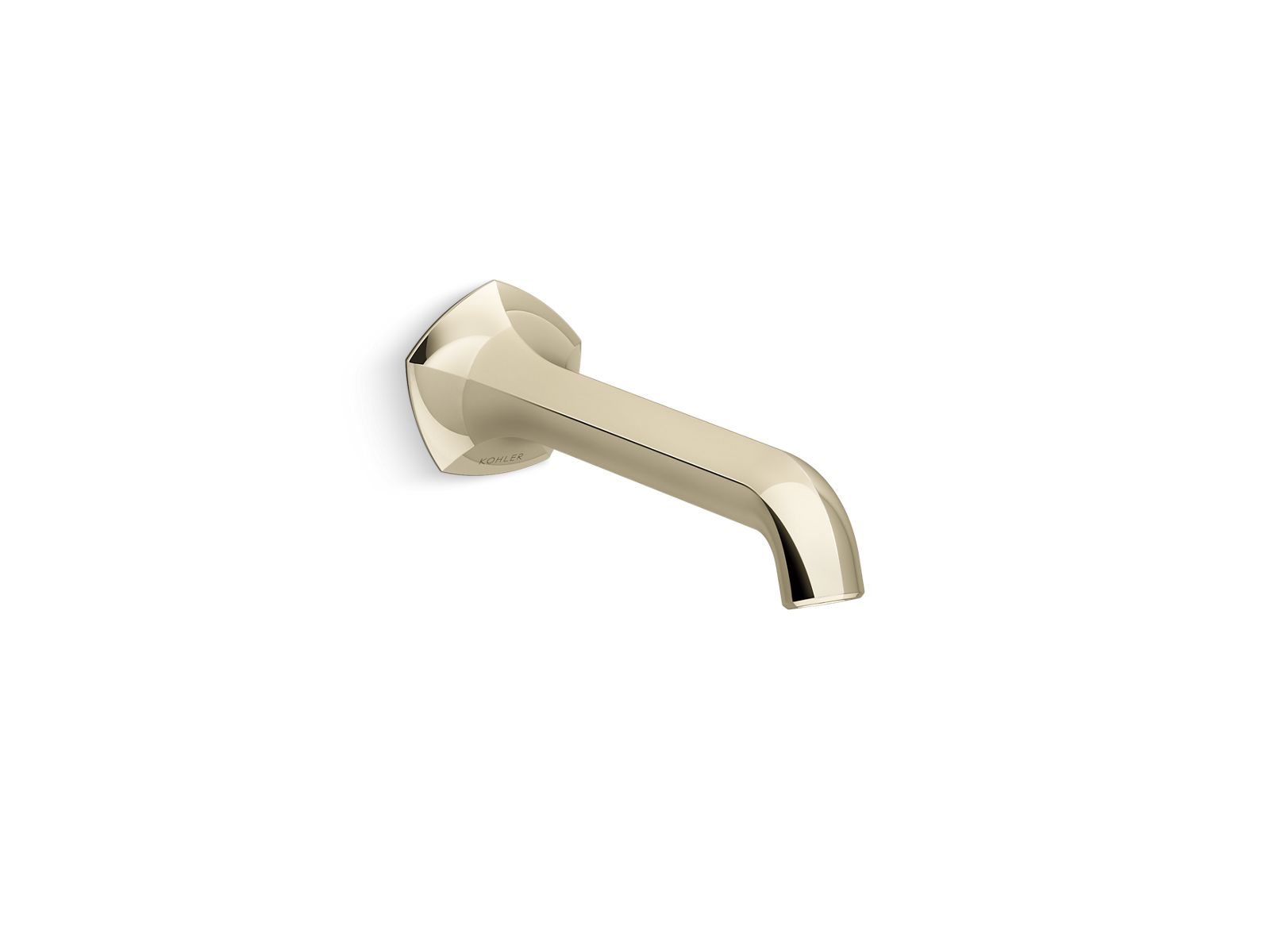 KOHLER K-T27011-ND-AF Vibrant French Gold Occasion Occasion Wall-Mount Bathroom Sink Faucet Spout With Straight Design 1.2 GPM