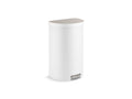 KOHLER K-REC31318-STW White with Polished Stainless Steel 45-liter curved stainless steel step trash can