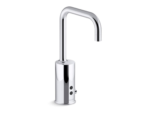 KOHLER K-13474-SATA-CP Gooseneck Gooseneck Touchless single-hole lavatory sink faucet with Insight sensor technology and temperature mixer, AC-powered, less drain, 0.35 gpm - Polished Chrome