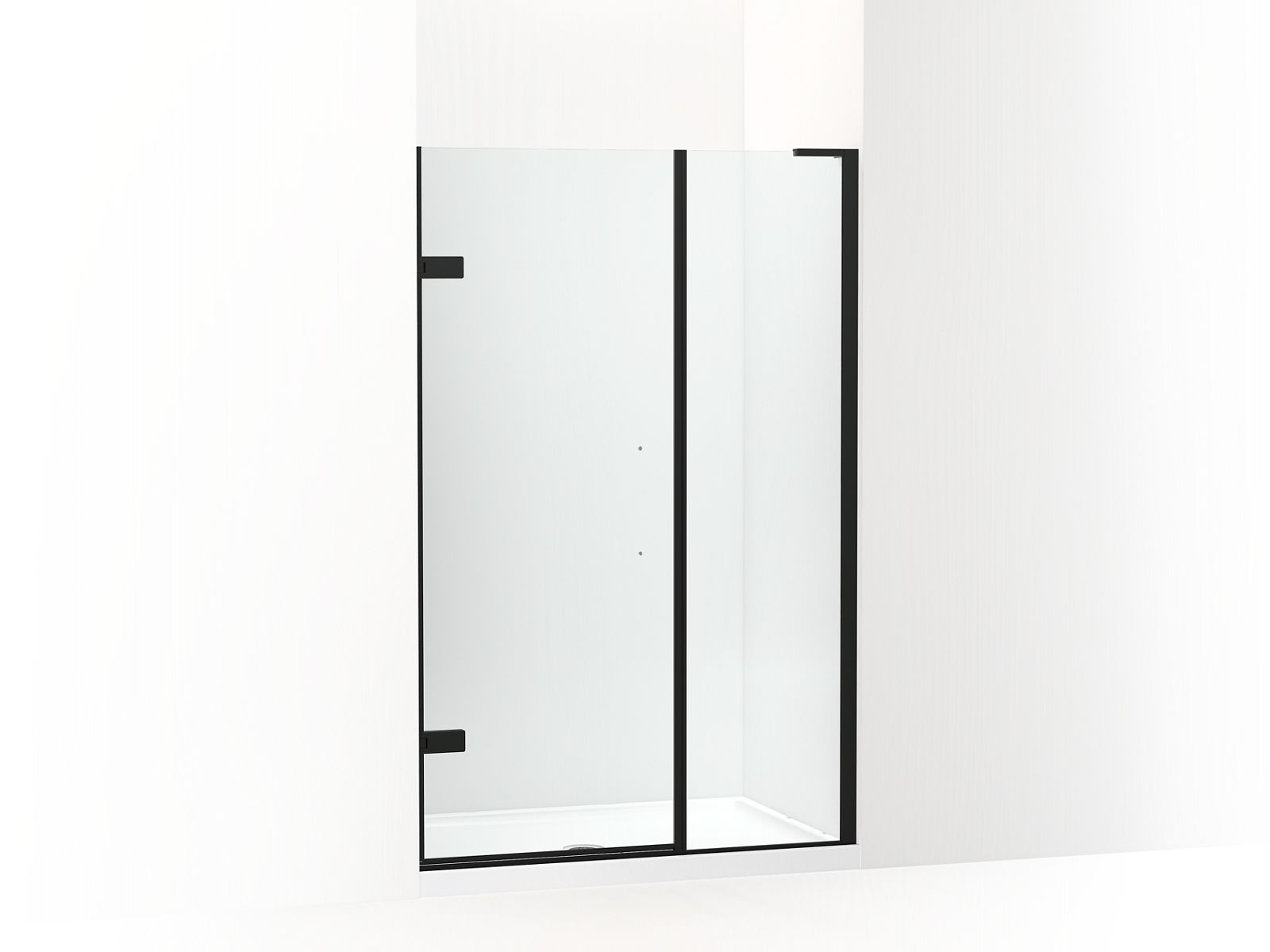 KOHLER K-27715-10L-BL Matte Black Composed™ 3/8" pivot door glass and hardware, no handle