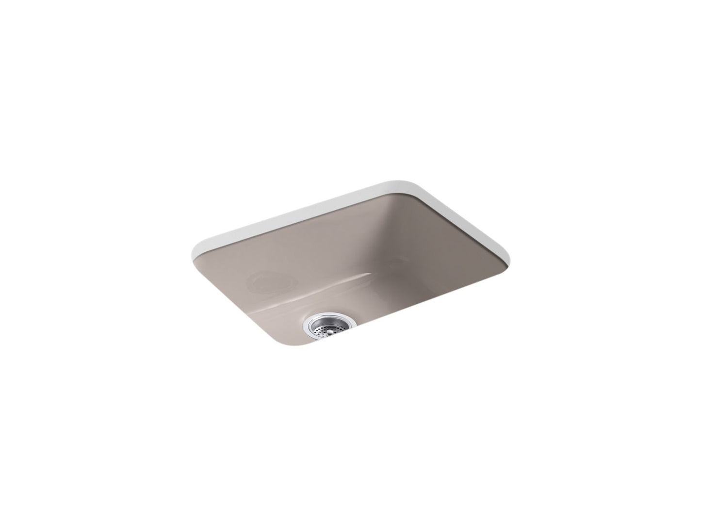 KOHLER K-6585-TRF Iron/Tones 24-1/4" Top-/Undermount Single-Bowl Bar Sink In Truffle