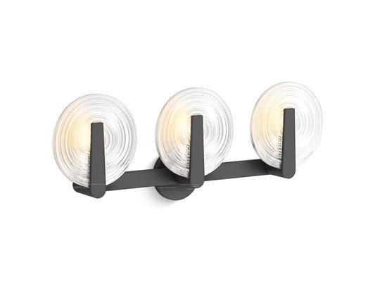 KOHLER K-38398-SC03S-BLL Hint Three-Light Sconce In Matte Black