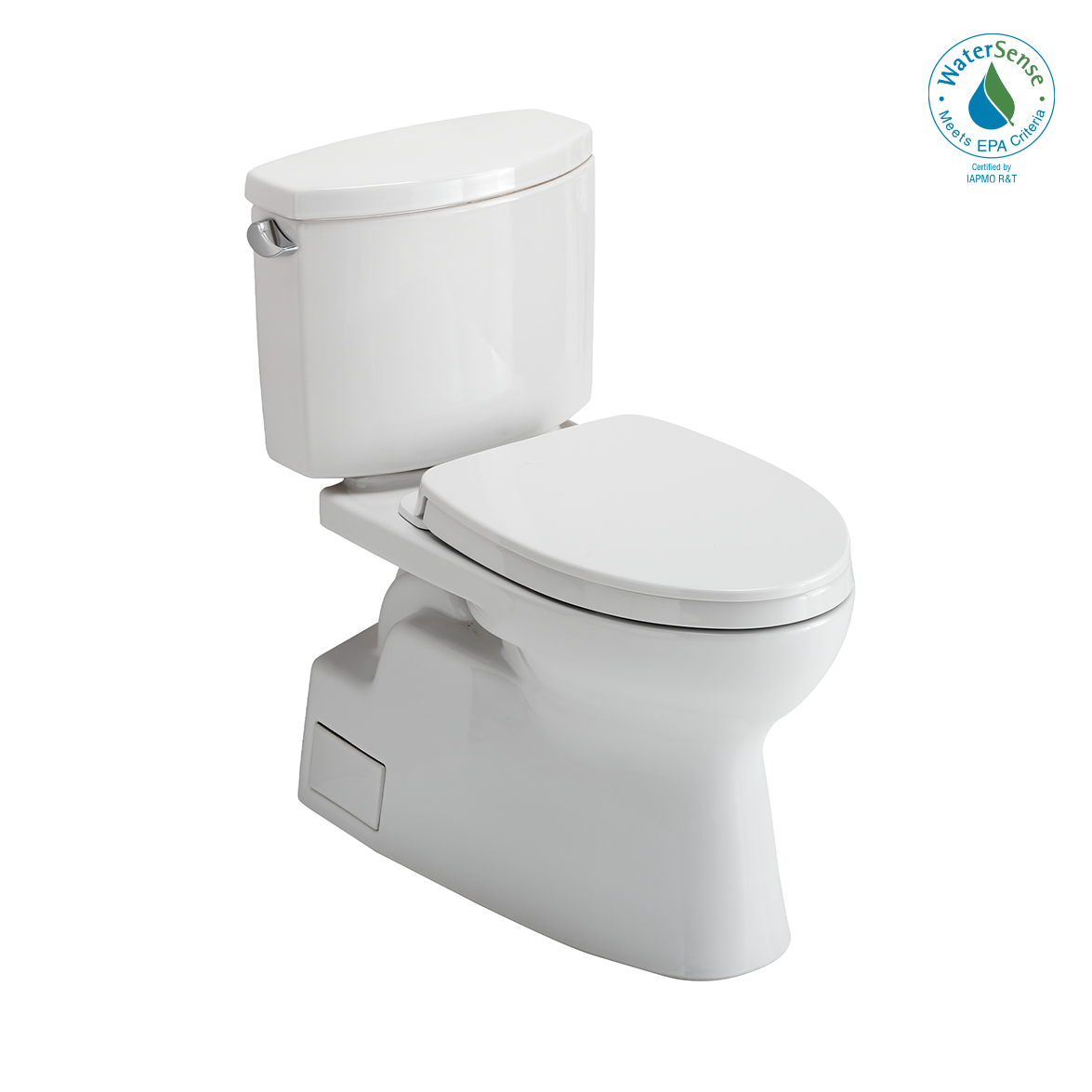 TOTO MS474124CEFG#01 Vespin II Two-Piece Elongated 1.28 GPF Universal Height Toilet with CEFIONTECT and SS124 SoftClose Seat , Cotton White