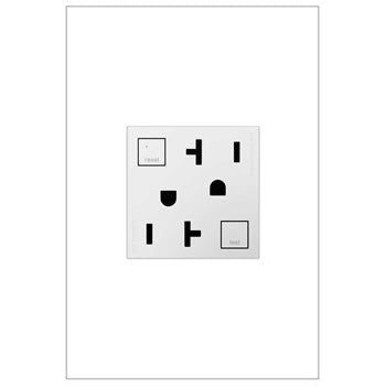 LEGRAND AGFTR2202W4 ADORNE  Tamper-Resistant 20A Duplex Self-Test GFCI Receptacles, White