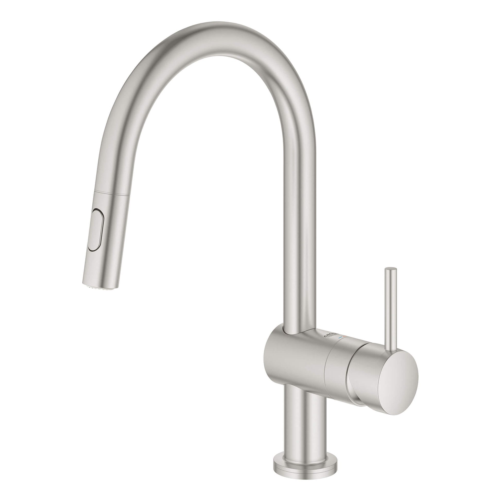 GROHE 31359DC2 Minta Supersteel Single-Handle Pull Down Kitchen Faucet Dual Spray 1.75 GPM with Touch Technology