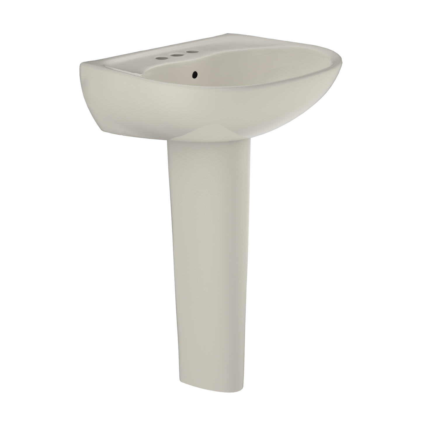 TOTO LPT241.4G#12 Supreme Oval Basin Pedestal Bathroom Sink with CeFiONtect for 4 Inch Center Faucets , Sedona Beige