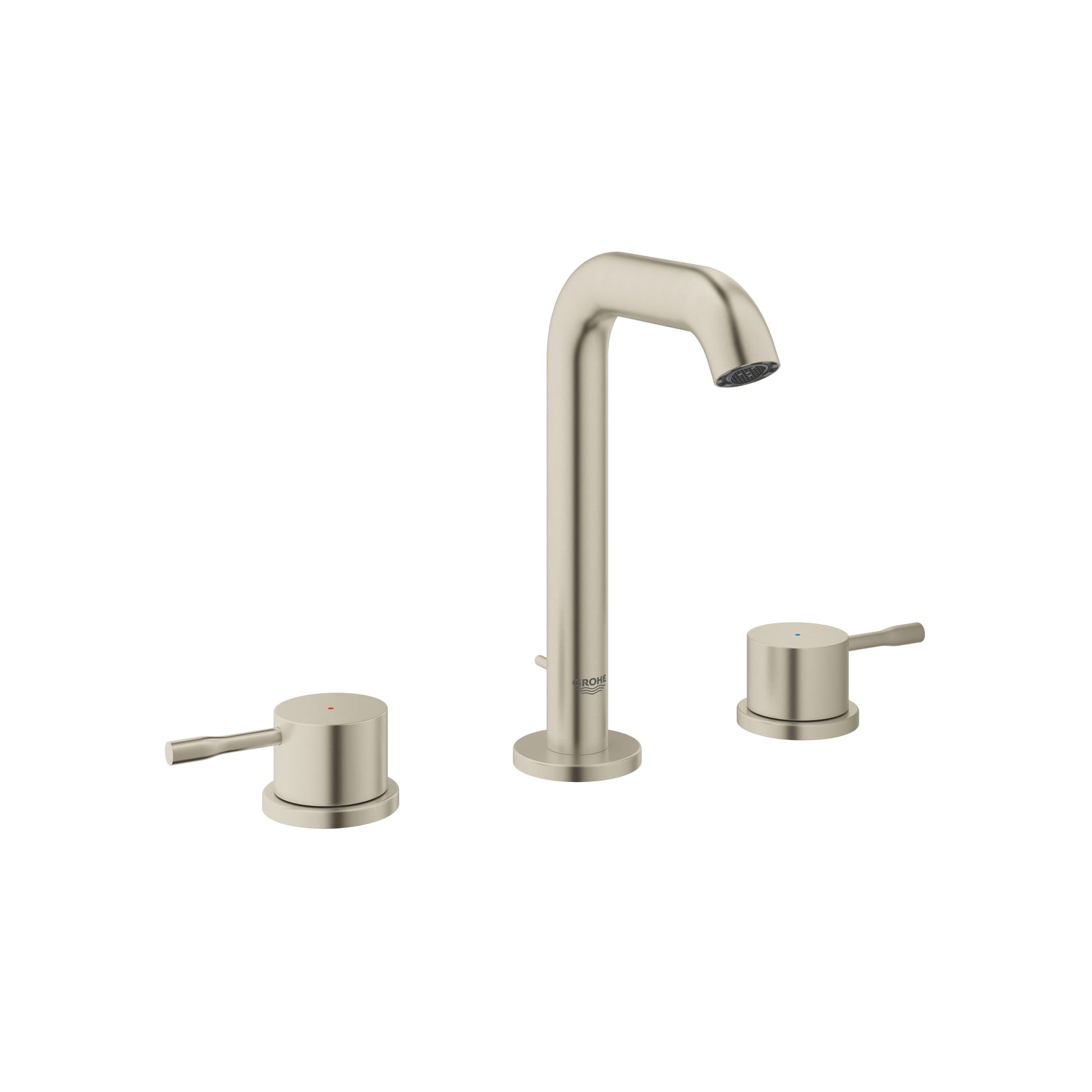 GROHE 20297ENA Essence New Brushed Nickel 8-inch Widespread 2-Handle M-Size Bathroom Faucet 1.2 GPM