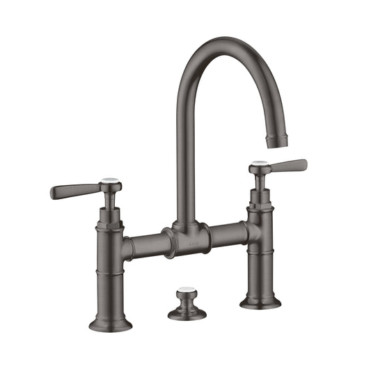 AXOR 16511341 Brushed Black Chrome Montreux Traditional Single Hole Bathroom Faucet 1.2 GPM