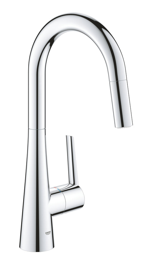 GROHE 32226003 Grohe Zedra Chrome Single-Handle Pull Down Kitchen Faucet Dual Spray 1.75 GPM