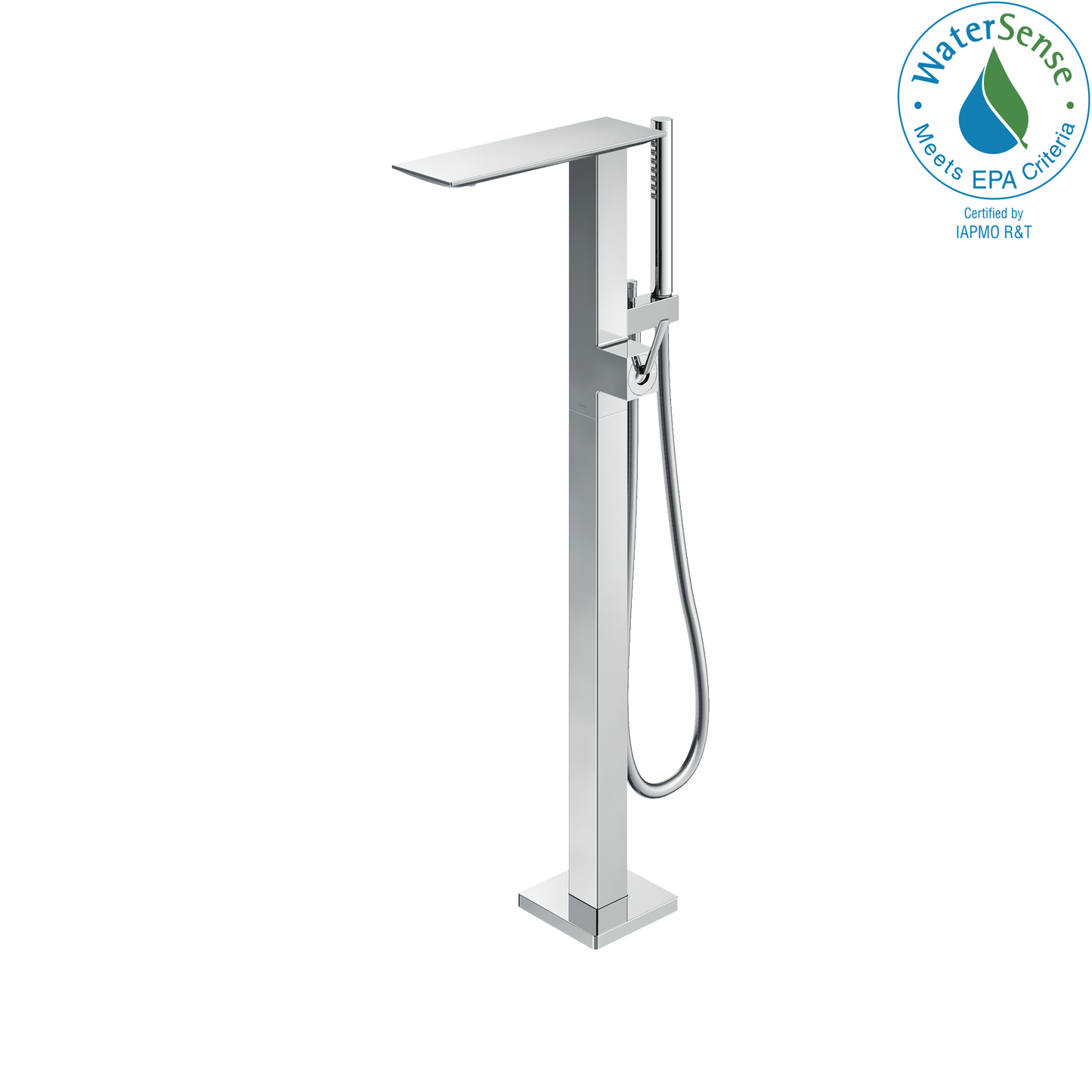 TOTO TBP02303U#CP ZL Single-Handle Freestanding Tub Filler Faucet with 1.75 GPM Handshower , Polished Chrome