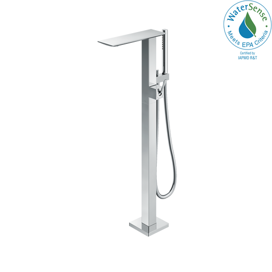 TOTO TBP02303U#CP ZL Single-Handle Freestanding Tub Filler Faucet with 1.75 GPM Handshower , Polished Chrome