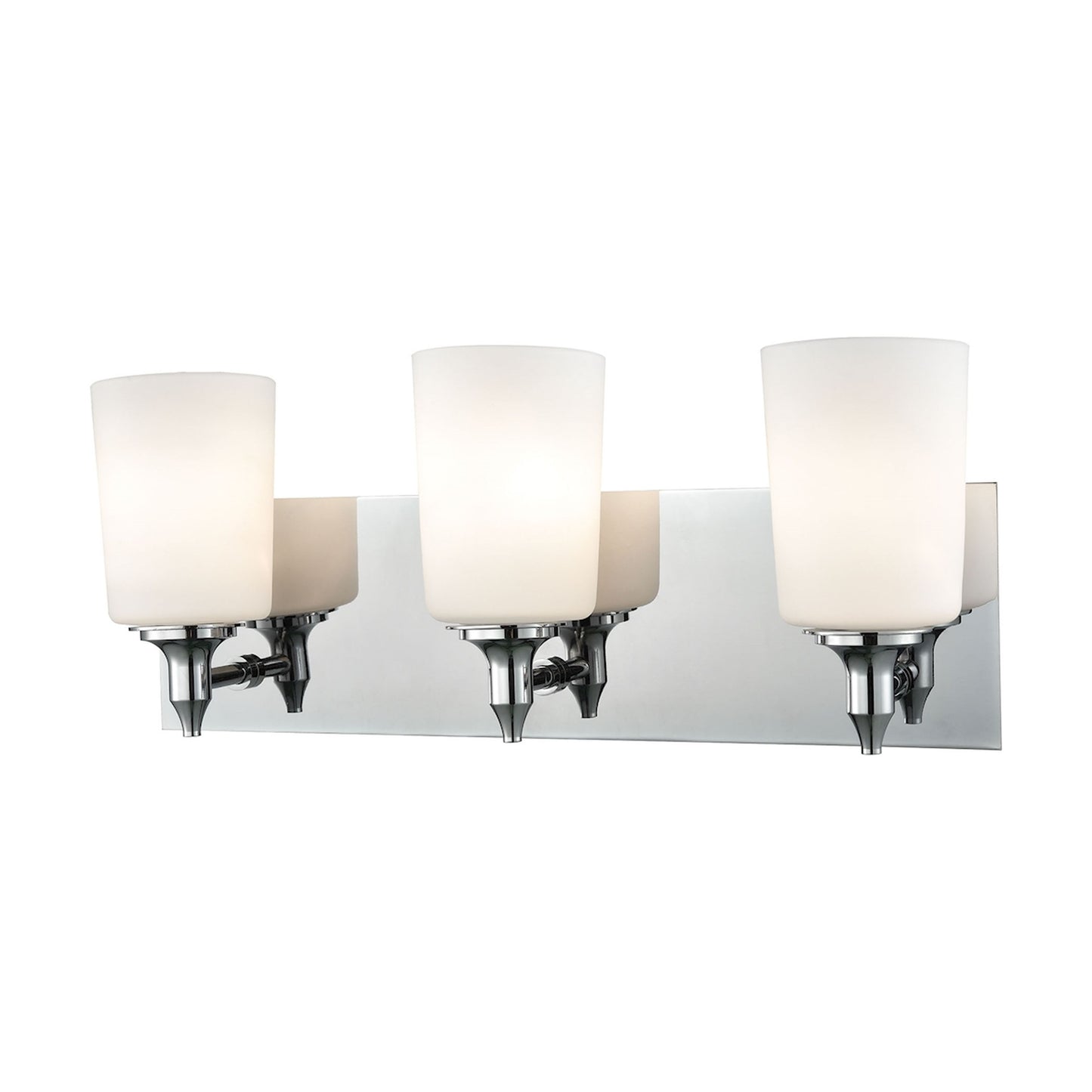 ELK SHOWROOM BV2413-10-15 Alton Road 3-Light Vanity Lamp in Chrome with Opal Glass