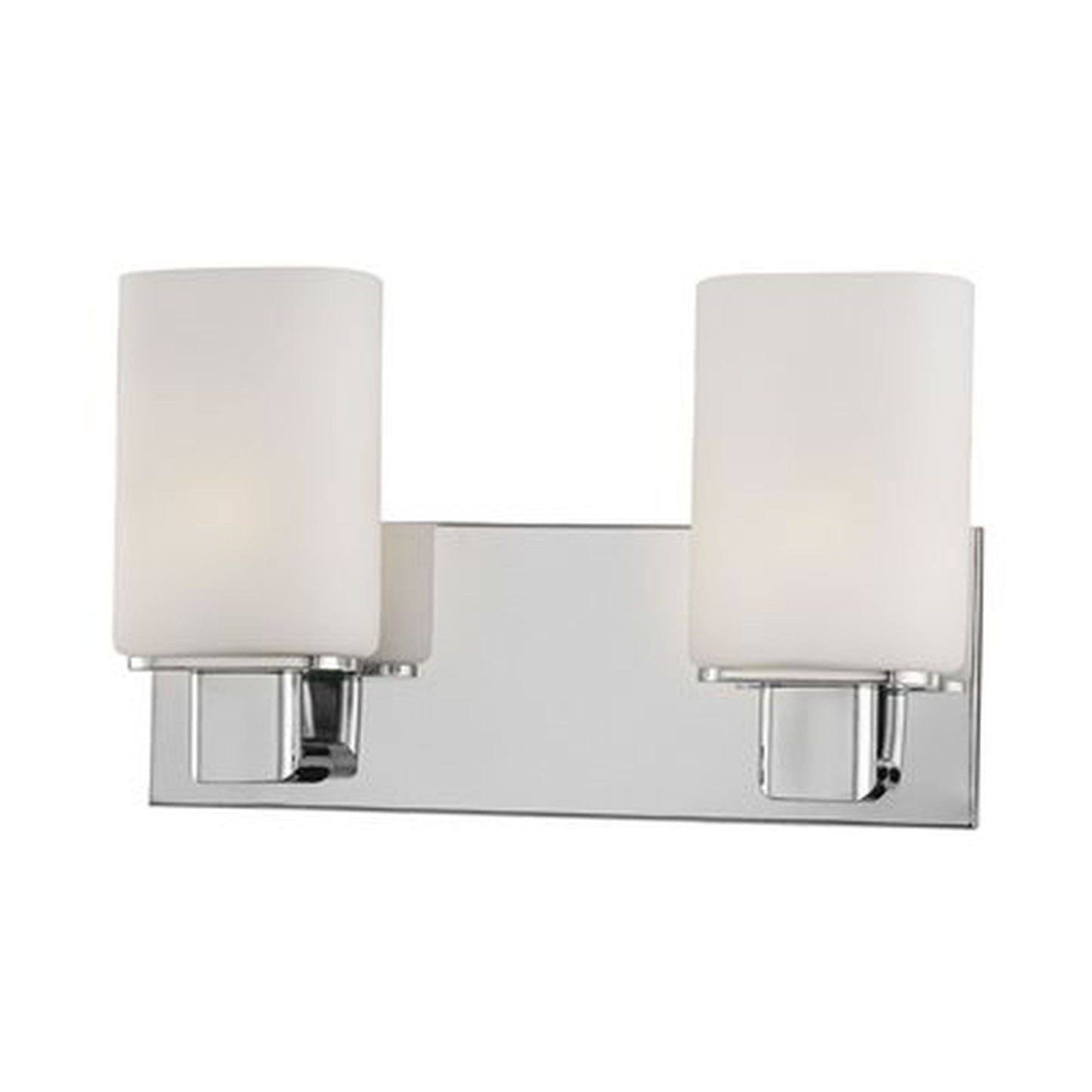 ELK SHOWROOM BV342-10-15 Verticale Vanity - 2 lights w/lamp. White Opal glass / Chrome finish.