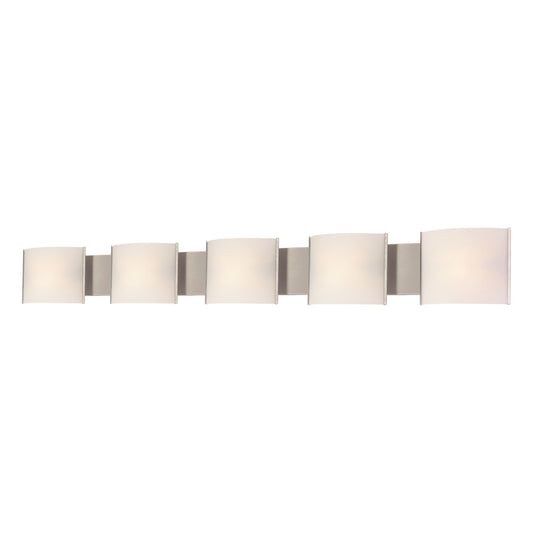 ELK SHOWROOM BV715-10-16 Pannelli 52'' Wide 5-Light Vanity Light - Stainless Steel