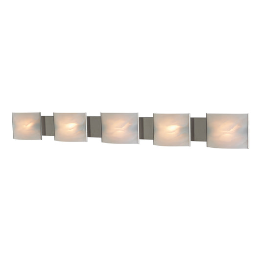 ELK SHOWROOM BV715-6-16 Pannelli 52'' Wide 5-Light Vanity Light - Stainless Steel