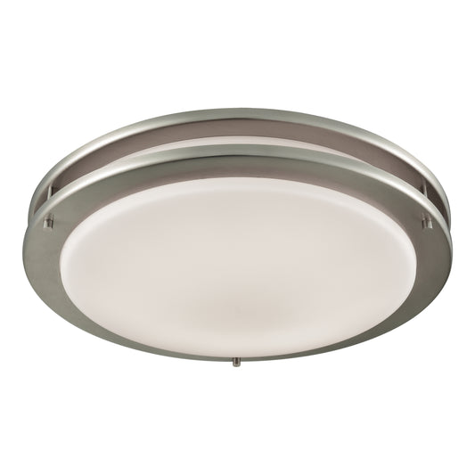 THOMAS CL782022 Clarion 15'' Wide 1-Light Flush Mount - Brushed Nickel