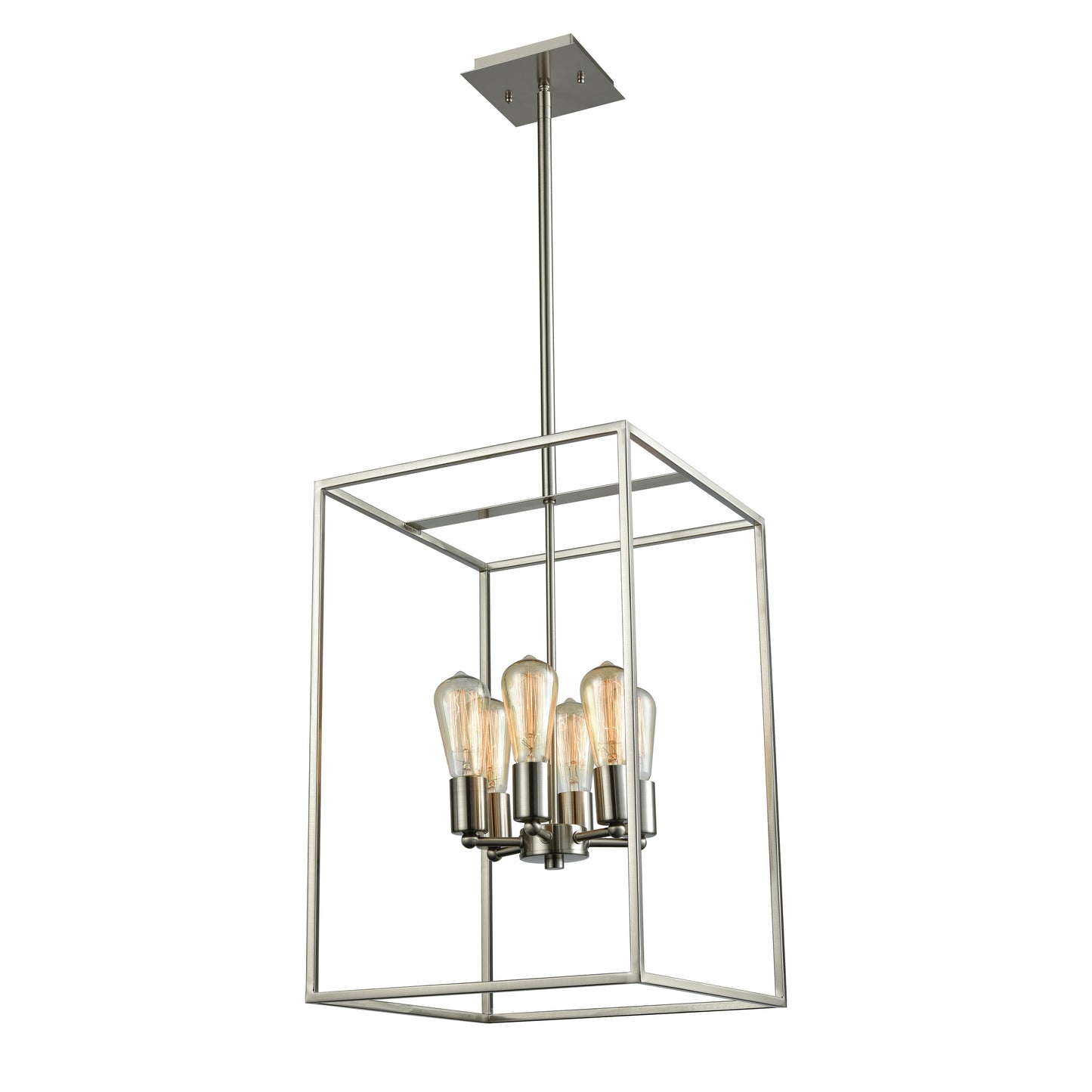 THOMAS CN15862 Williamsport 14'' Wide 6-Light Chandelier - Brushed Nickel