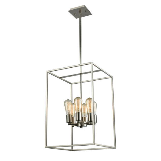 THOMAS CN15862 Williamsport 14'' Wide 6-Light Chandelier - Brushed Nickel