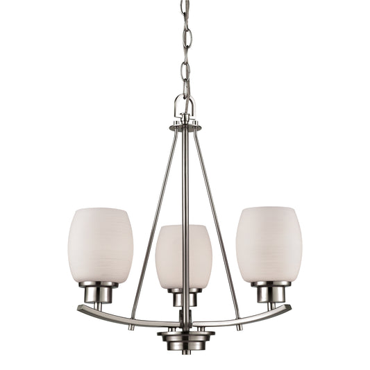 THOMAS CN170322 Casual Mission 17'' Wide 3-Light Chandelier - Brushed Nickel