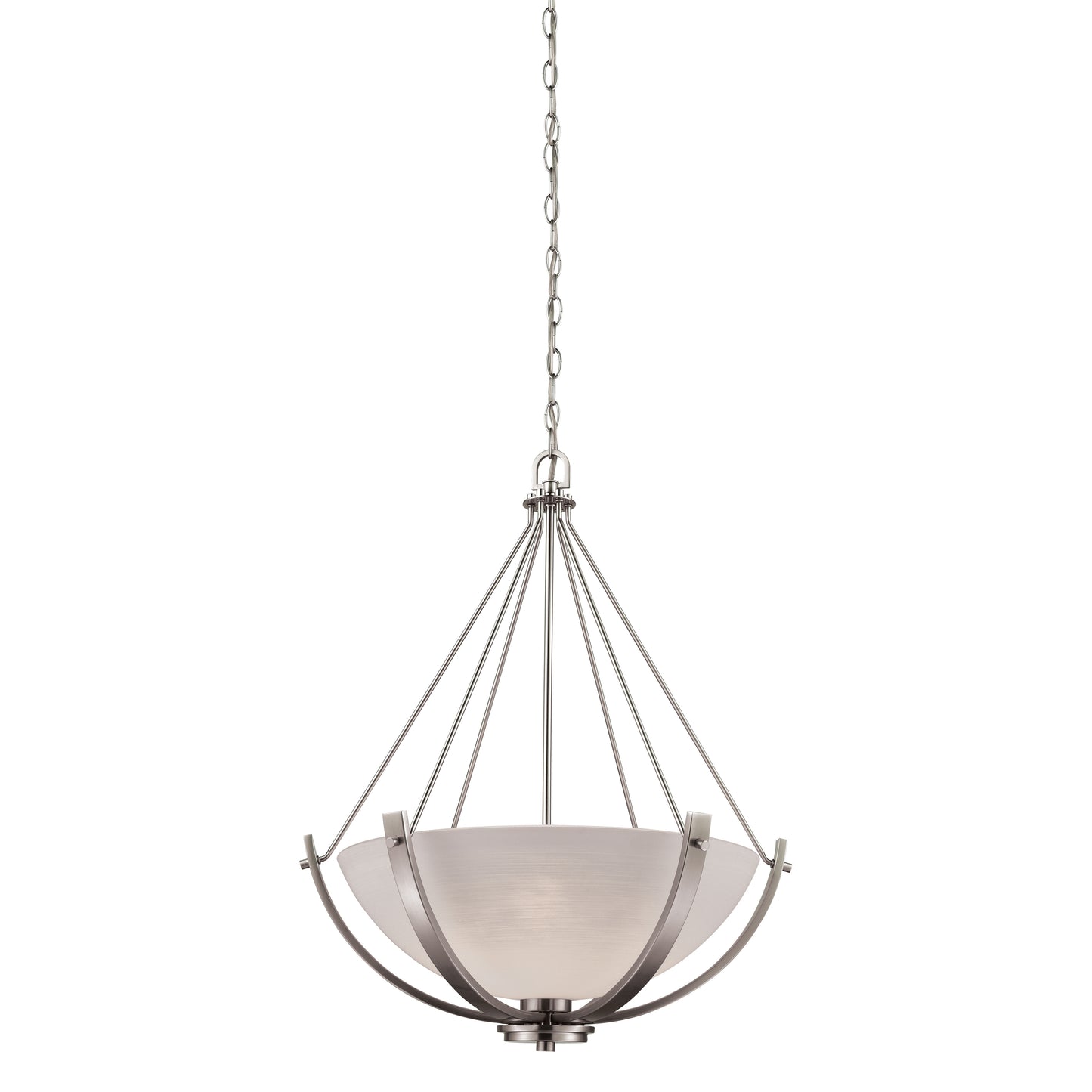 THOMAS CN170342 Casual Mission 21'' Wide 3-Light Chandelier - Brushed Nickel