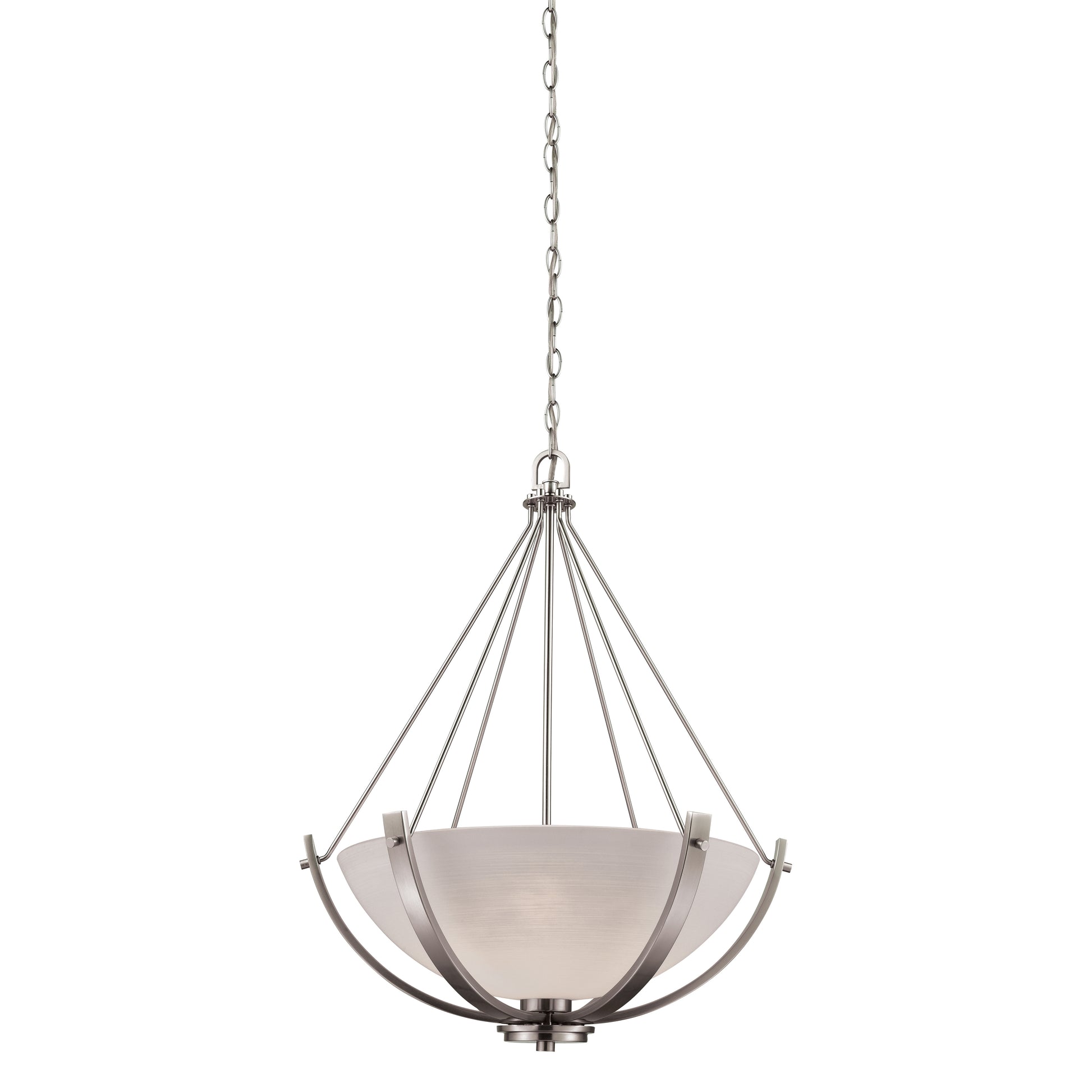 THOMAS CN170342 Casual Mission 21'' Wide 3-Light Chandelier - Brushed Nickel