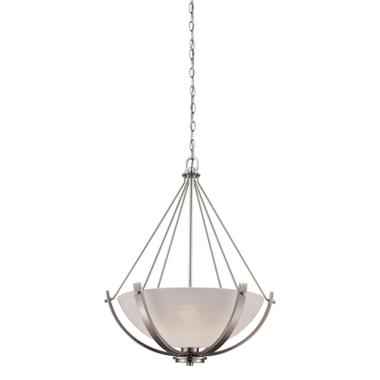 THOMAS CN170342 Casual Mission 21'' Wide 3-Light Chandelier - Brushed Nickel