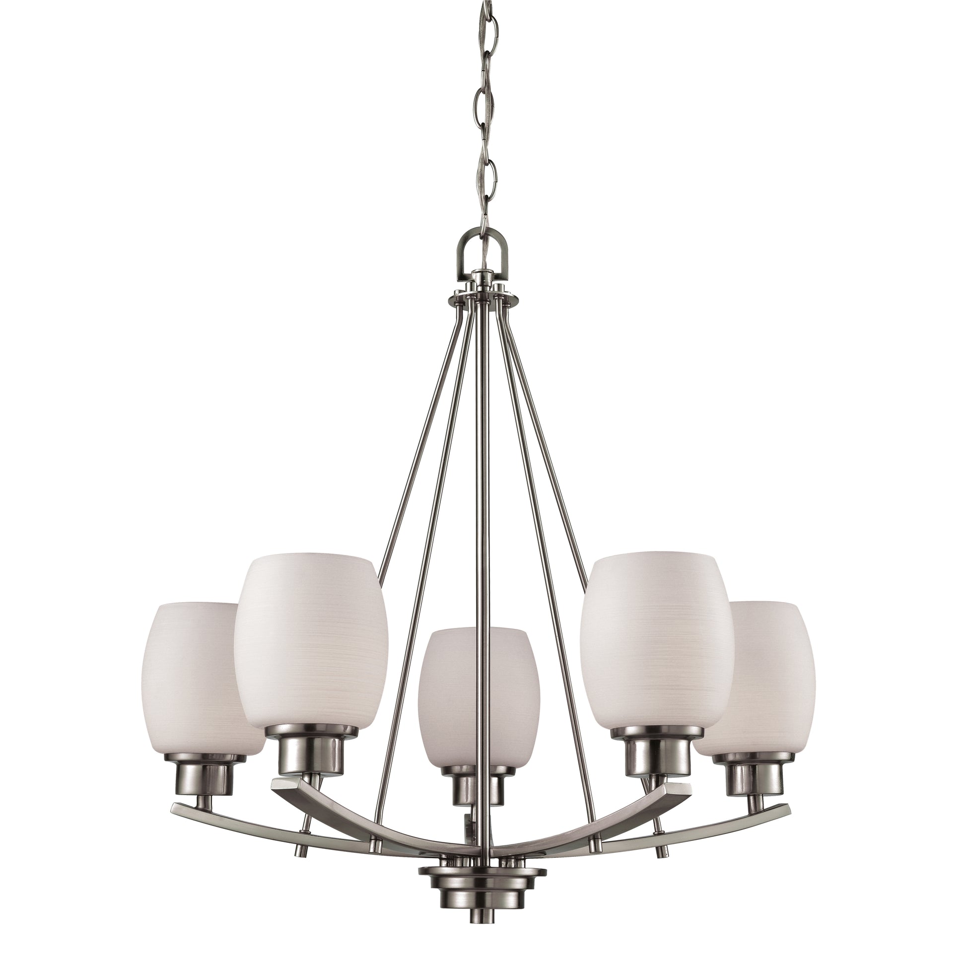 THOMAS CN170522 Casual Mission 22'' Wide 5-Light Chandelier - Brushed Nickel