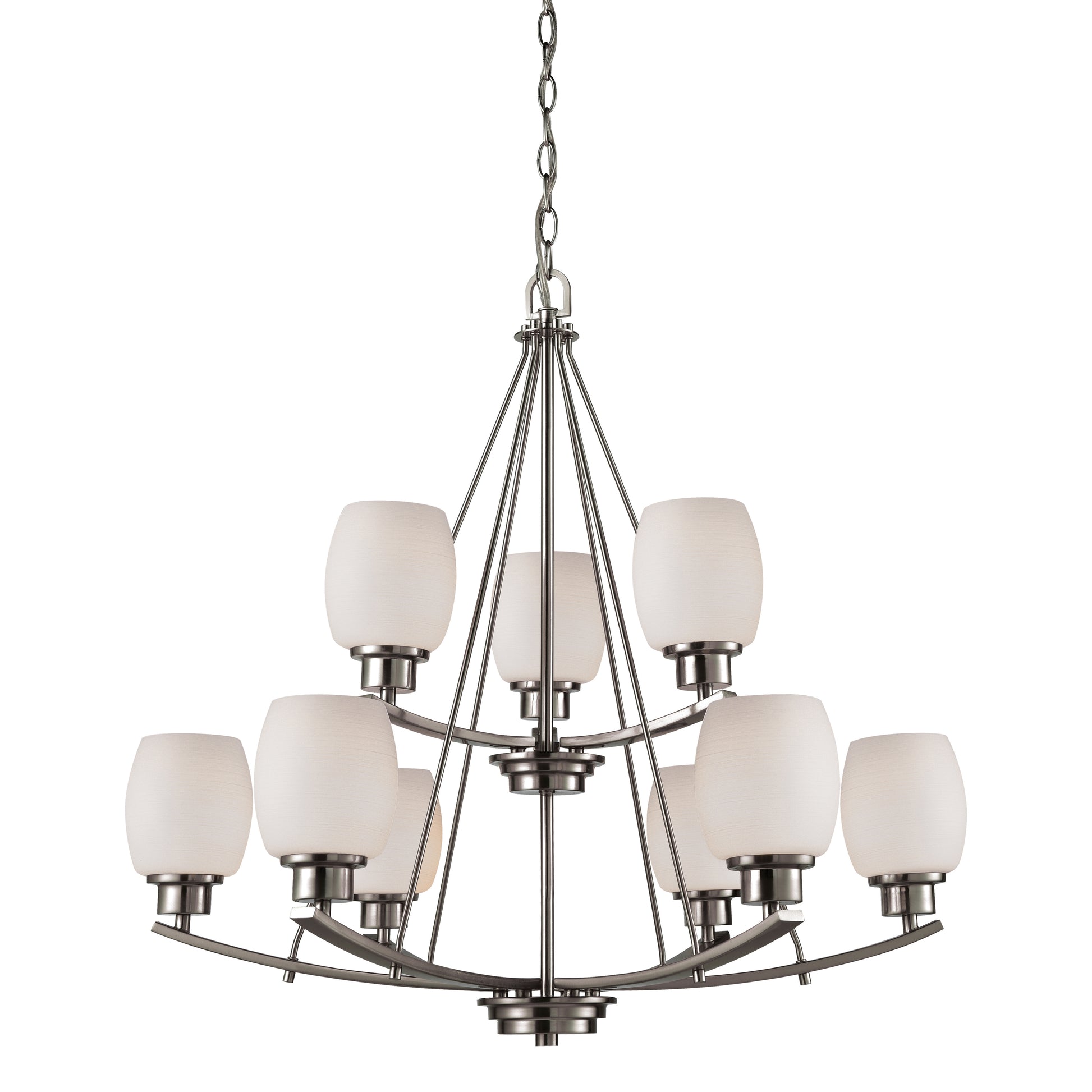 THOMAS CN170922 Casual Mission 29'' Wide 9-Light Chandelier - Brushed Nickel