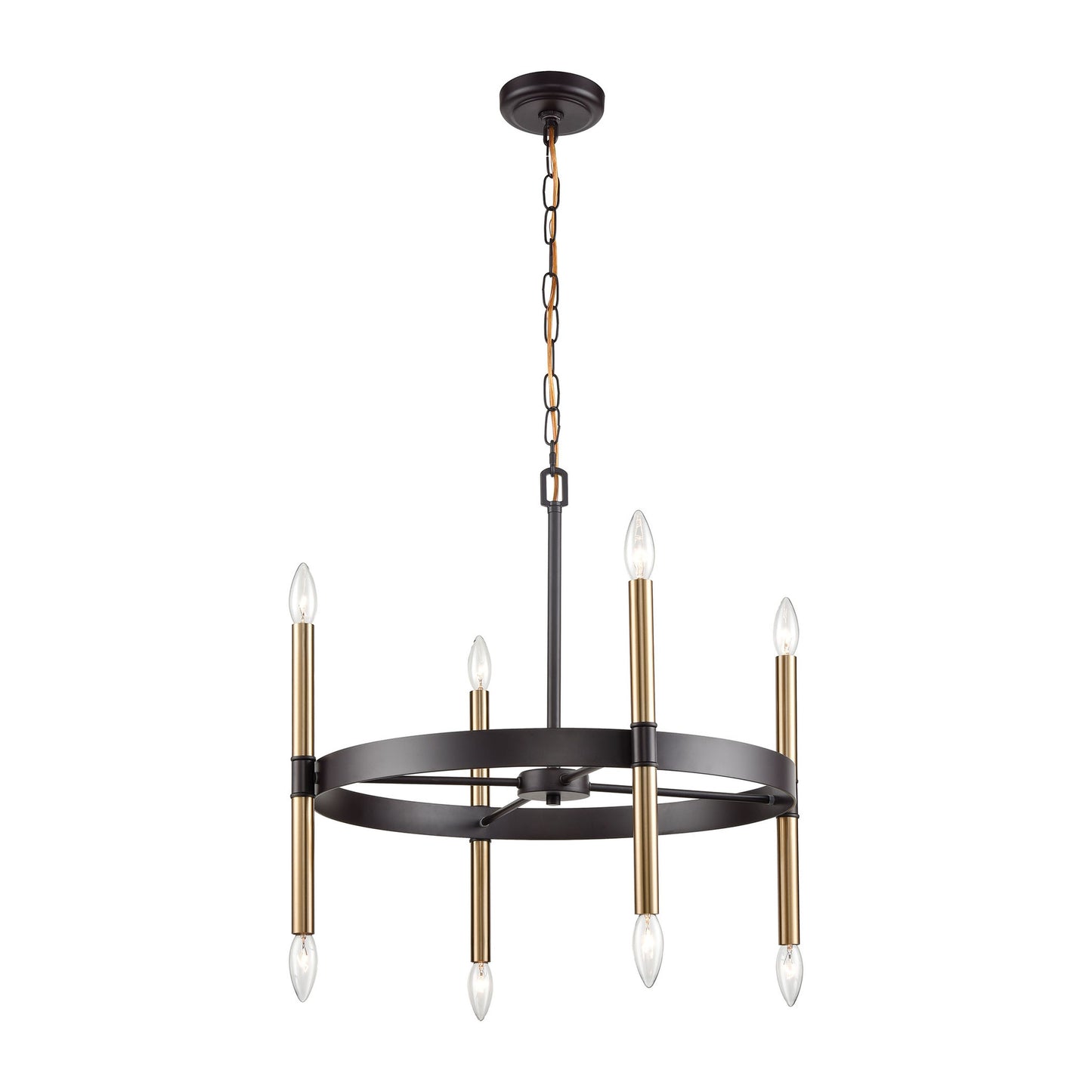 THOMAS CN260621 Notre Dame 6-Light Chandelier in Oil Rubbed Bronze and Gold