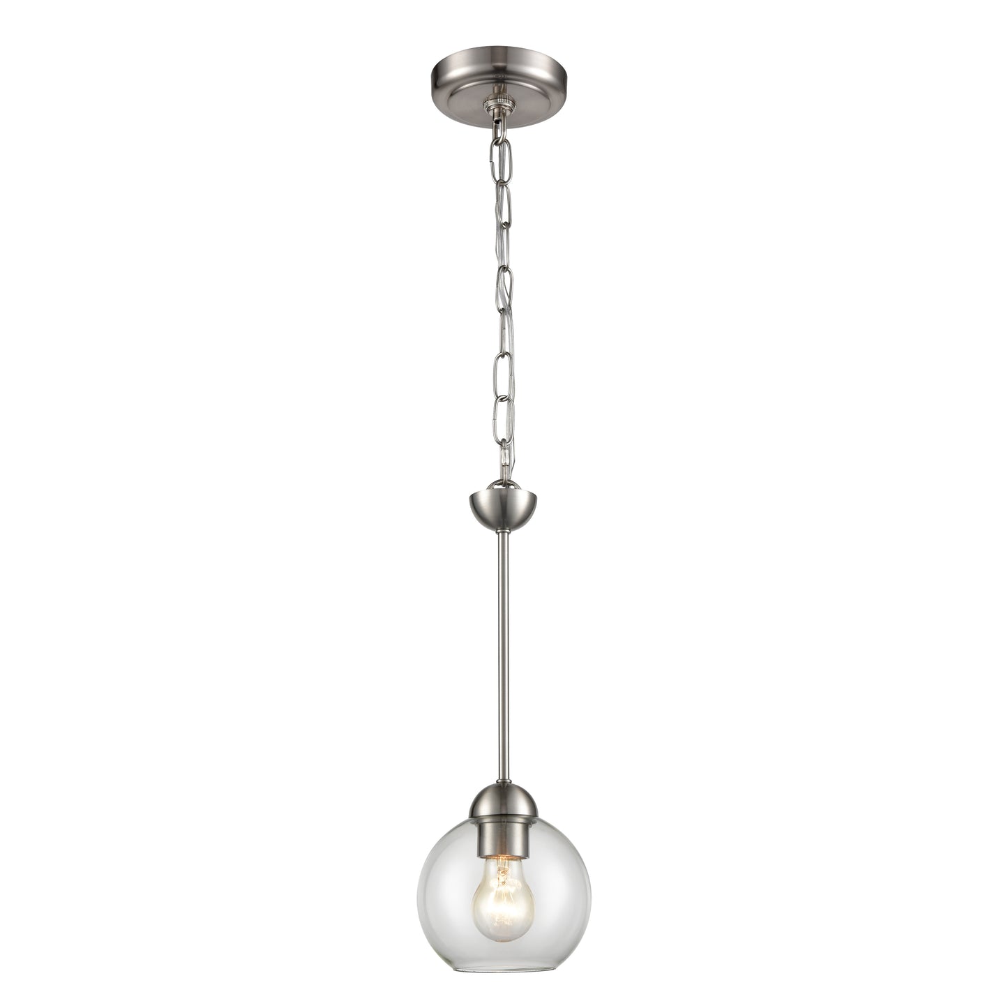 THOMAS CN280152 Astoria 6'' Wide 1-Light Mini Pendant - Brushed Nickel