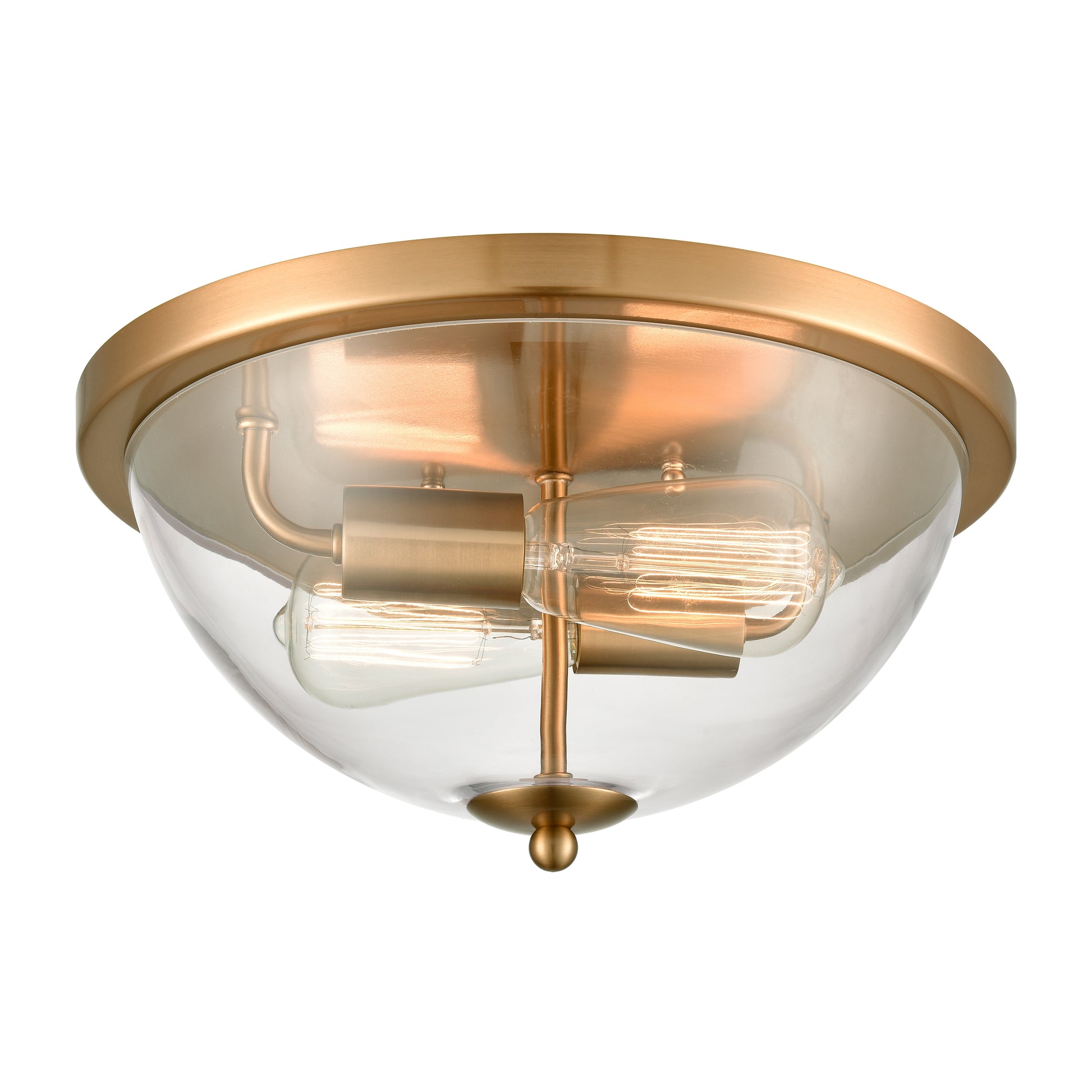 THOMAS CN280235 Astoria 13.5'' Wide 2-Light Flush Mount - Satin Gold