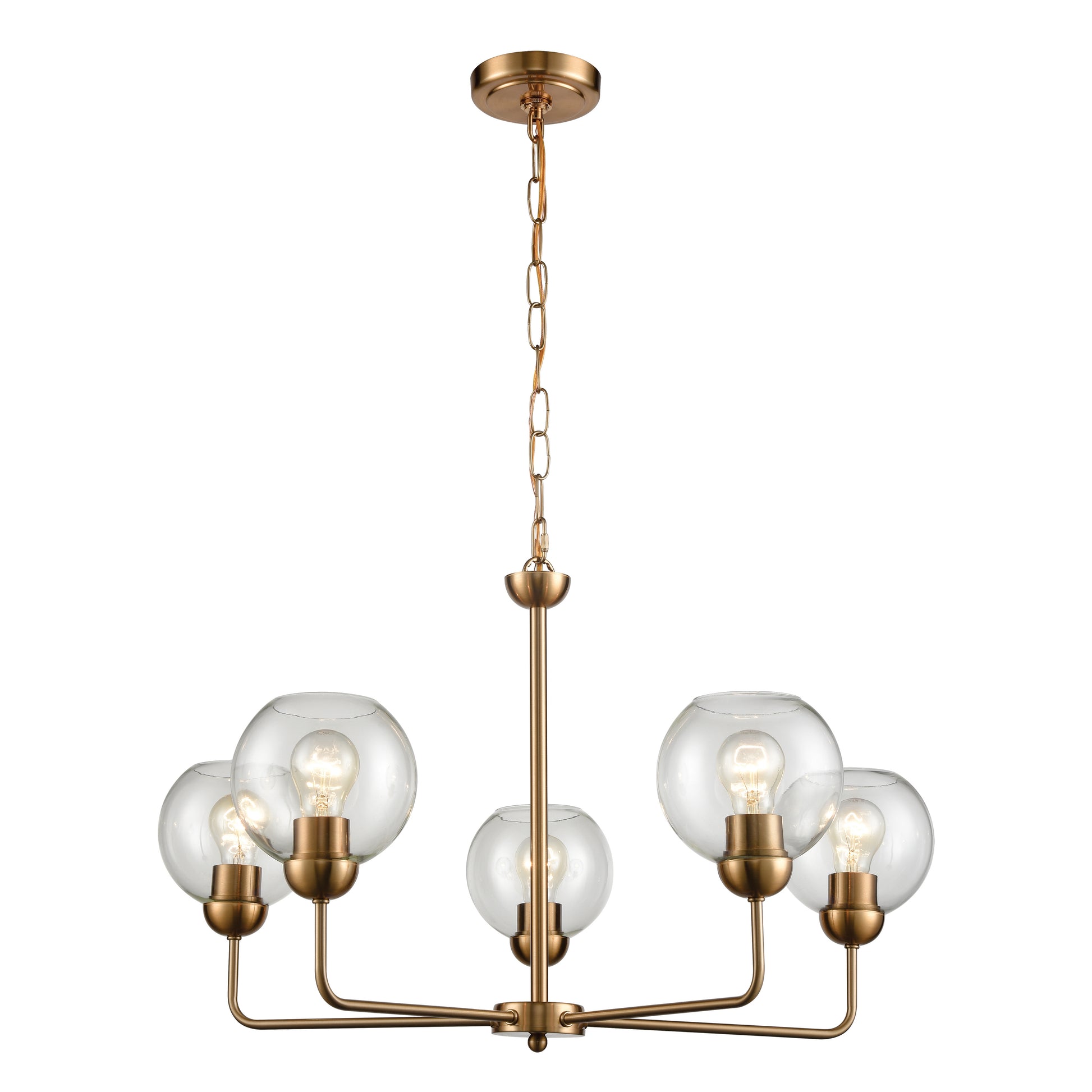 THOMAS CN280525 Astoria 28'' Wide 5-Light Chandelier - Satin Gold