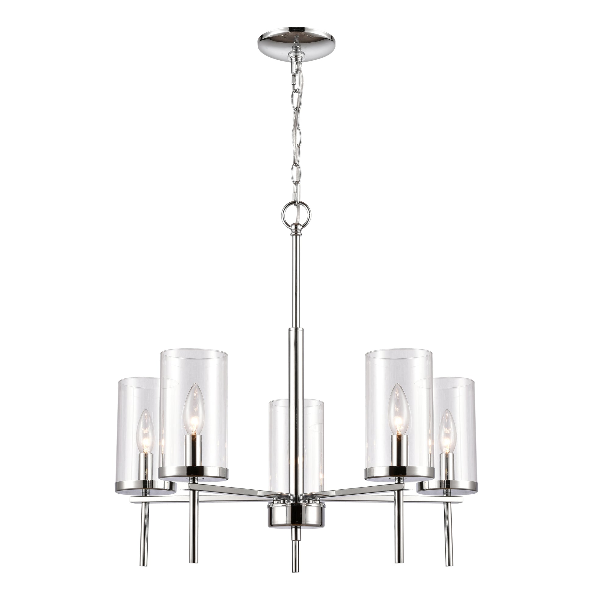 THOMAS CN290523 Oakland 25'' Wide 5-Light Chandelier - Chrome