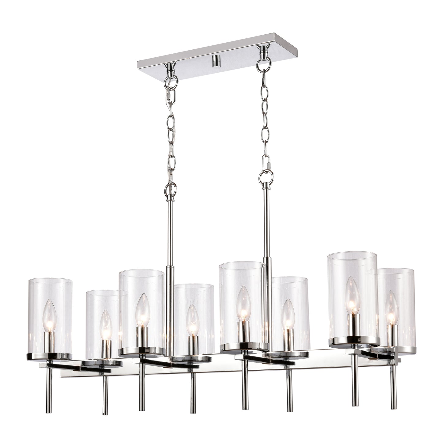 THOMAS CN290883 Oakland 32.5'' Wide 8-Light Linear Chandelier - Chrome