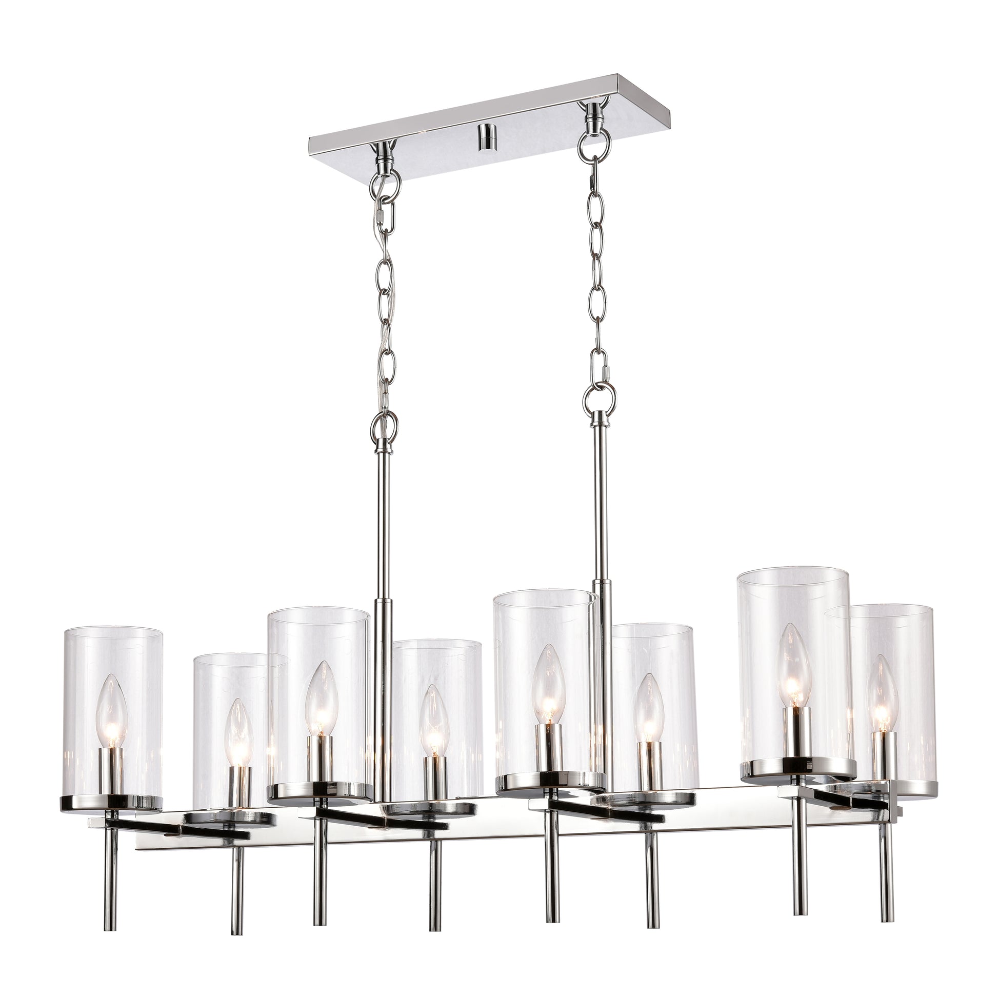 THOMAS CN290883 Oakland 32.5'' Wide 8-Light Linear Chandelier - Chrome