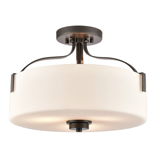 THOMAS CN300281 Market Square 15'' Wide 3-Light Semi Flush Mount - Oil Rubbed Bronze