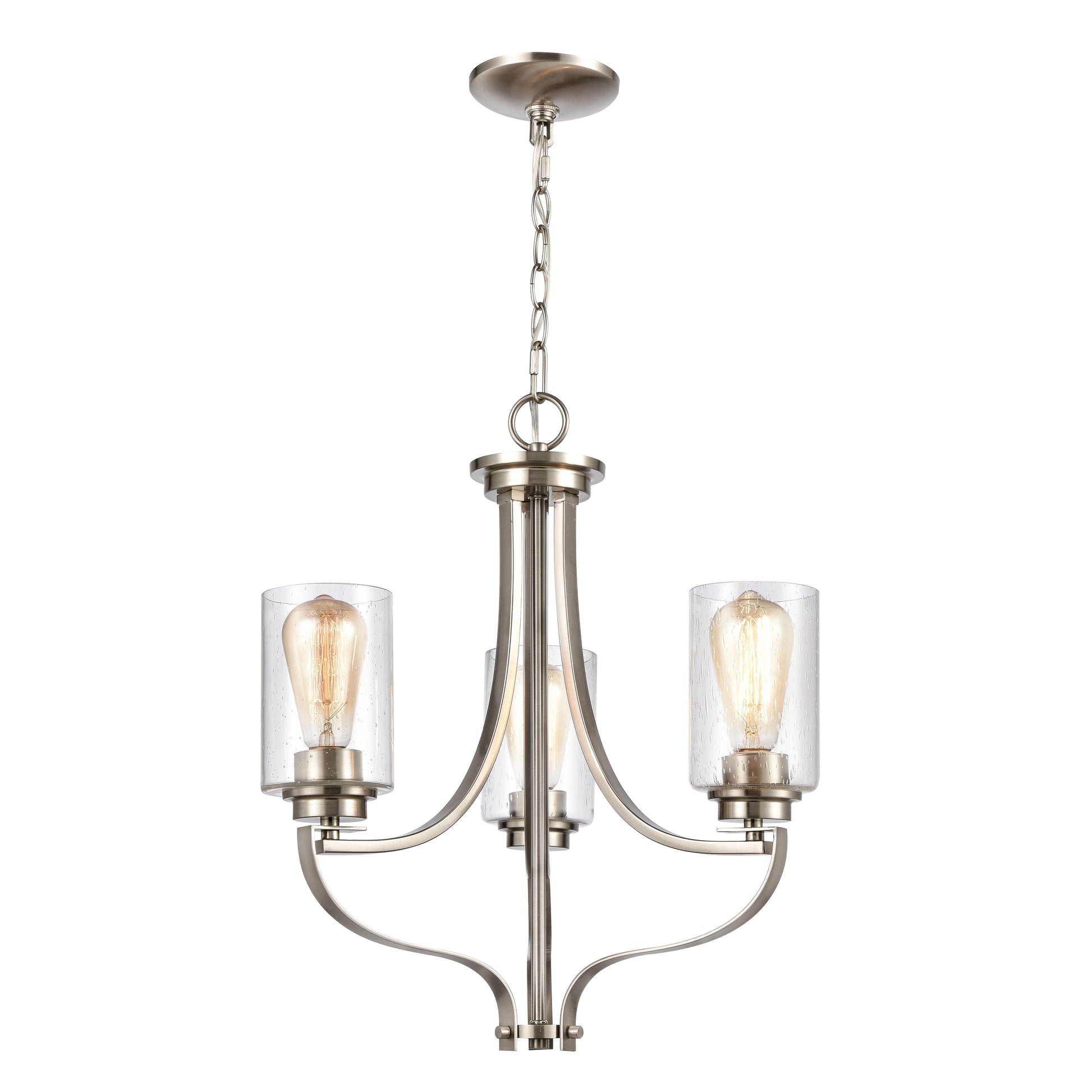 THOMAS CN300322 Market Square 19'' Wide 3-Light Chandelier - Brushed Nickel