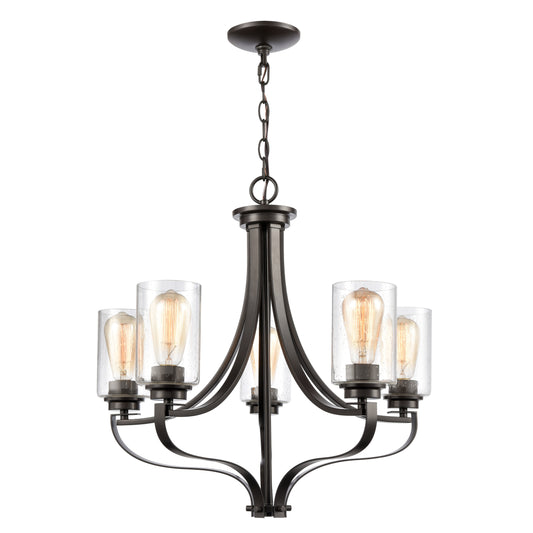 THOMAS CN300521 Market Square 24'' Wide 5-Light Chandelier - Oil Rubbed Bronze