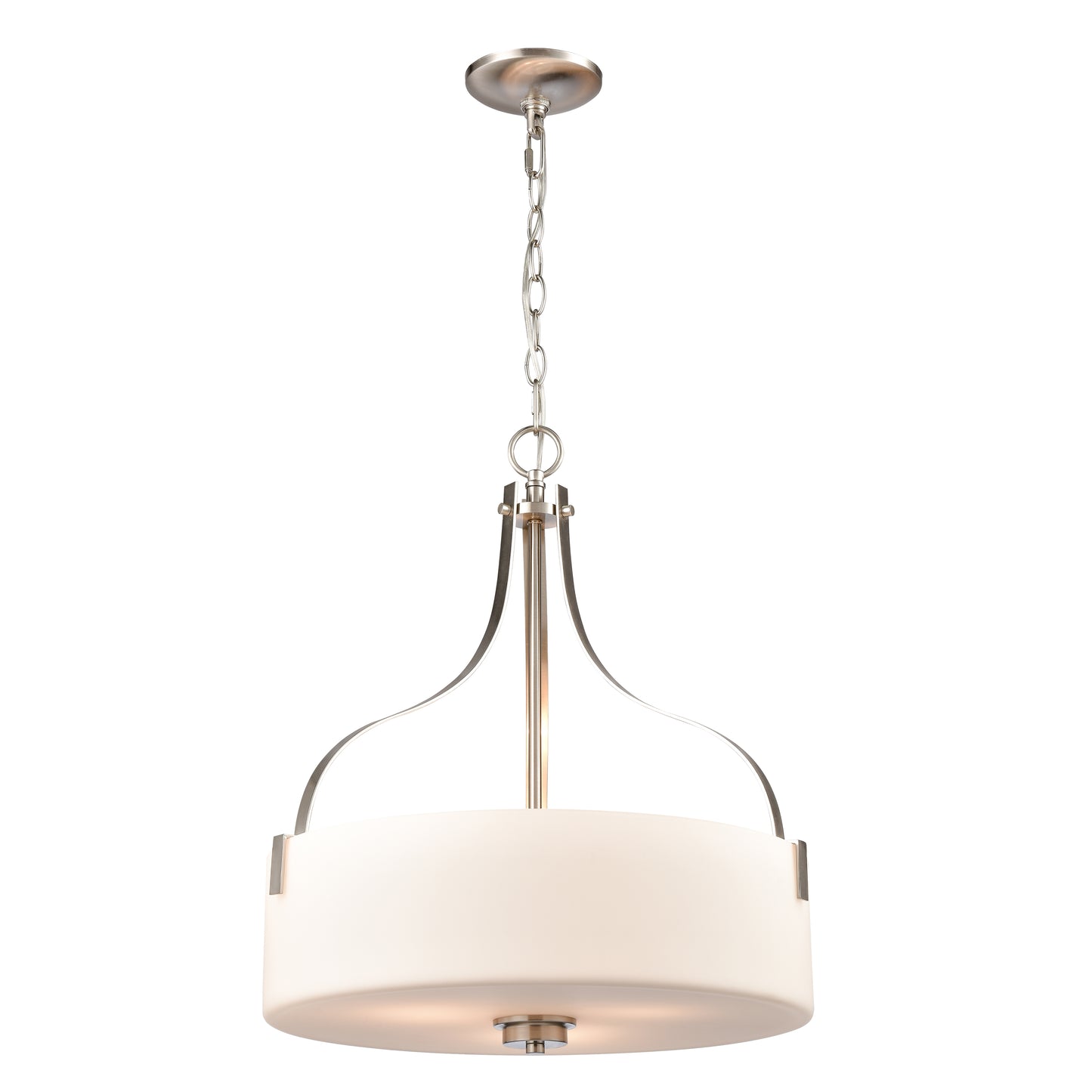 THOMAS CN300842 Market Square 18'' Wide 3-Light Pendant - Brushed Nickel