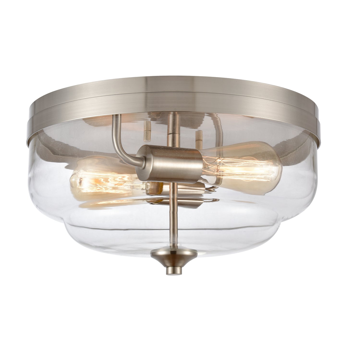 THOMAS CN320232 Calistoga 13'' Wide 2-Light Flush Mount - Brushed Nickel