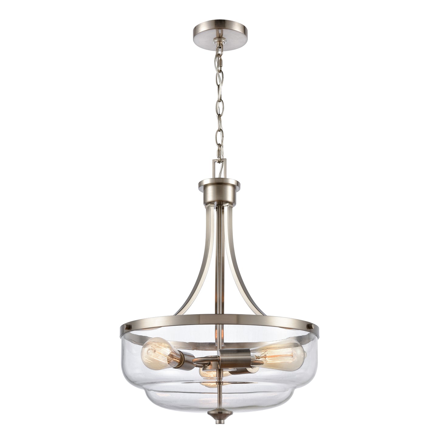 THOMAS CN320342 Calistoga 17'' Wide 3-Light Pendant - Brushed Nickel