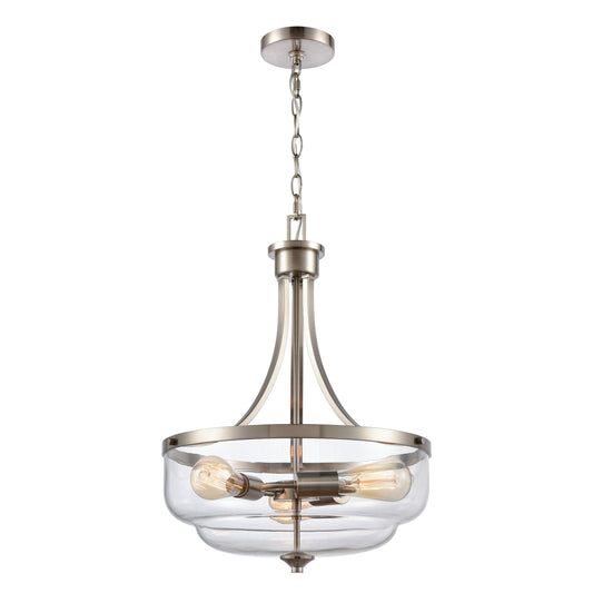 THOMAS CN320342 Calistoga 17'' Wide 3-Light Pendant - Brushed Nickel