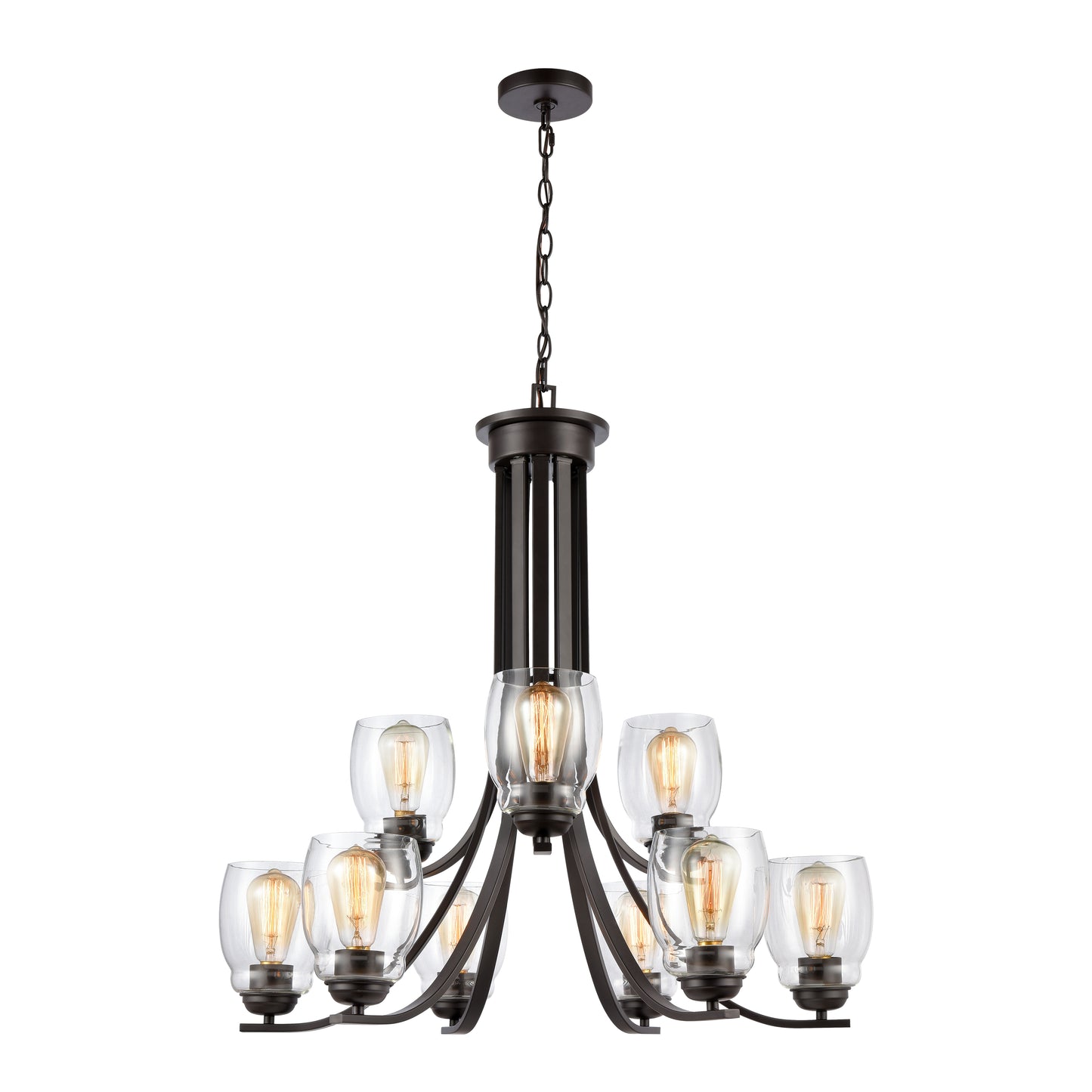 THOMAS CN320921 Calistoga 30.5'' Wide 9-Light Chandelier - Oil Rubbed Bronze