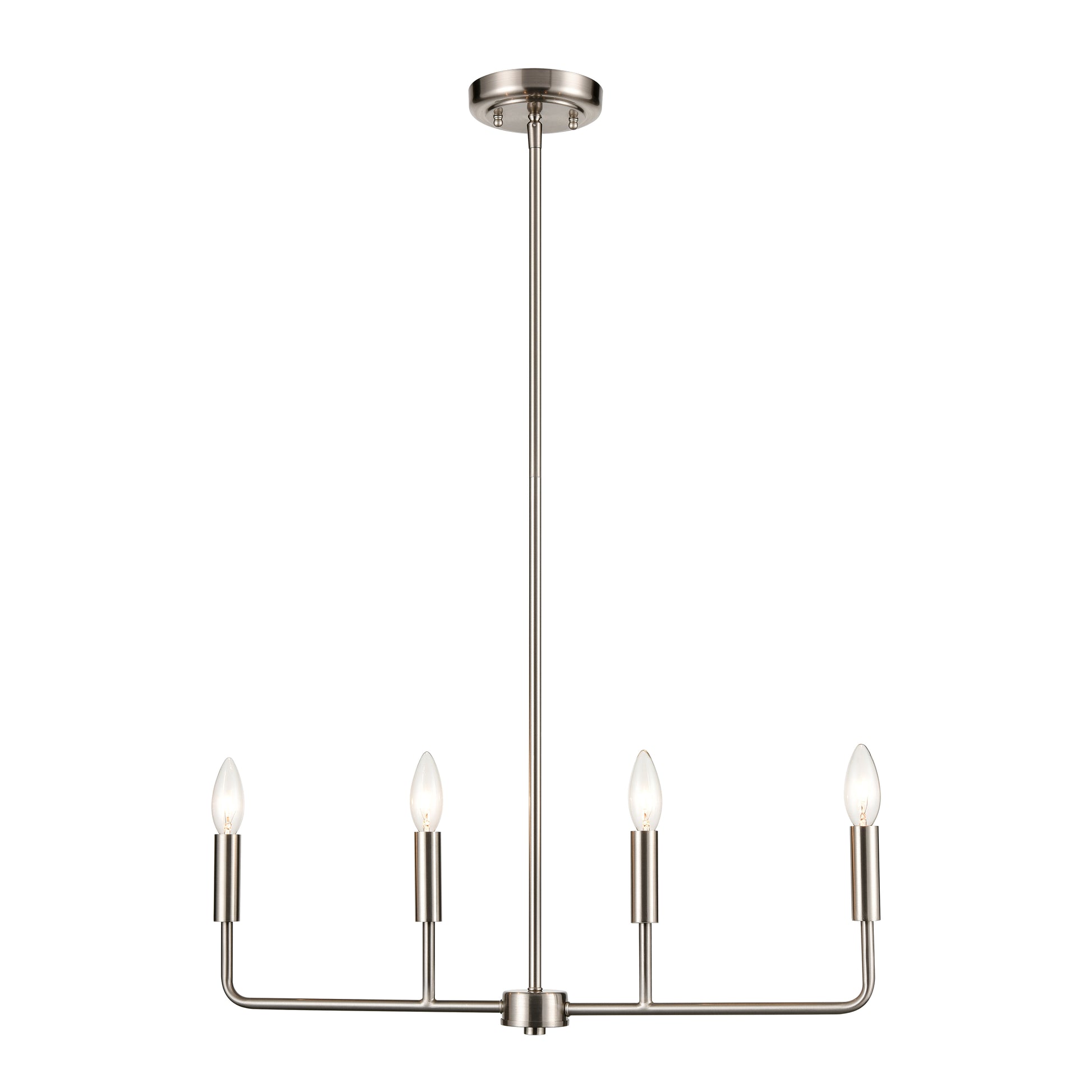 THOMAS CN330422 Park Slope 25'' Wide 4-Light Chandelier - Brushed Nickel