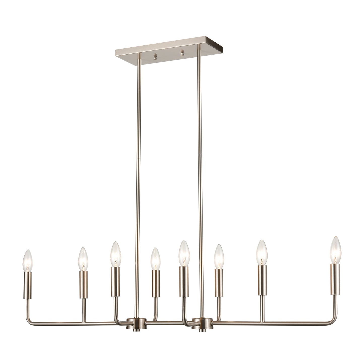 THOMAS CN330822 Park Slope 39'' Wide 8-Light Linear Chandelier - Brushed Nickel