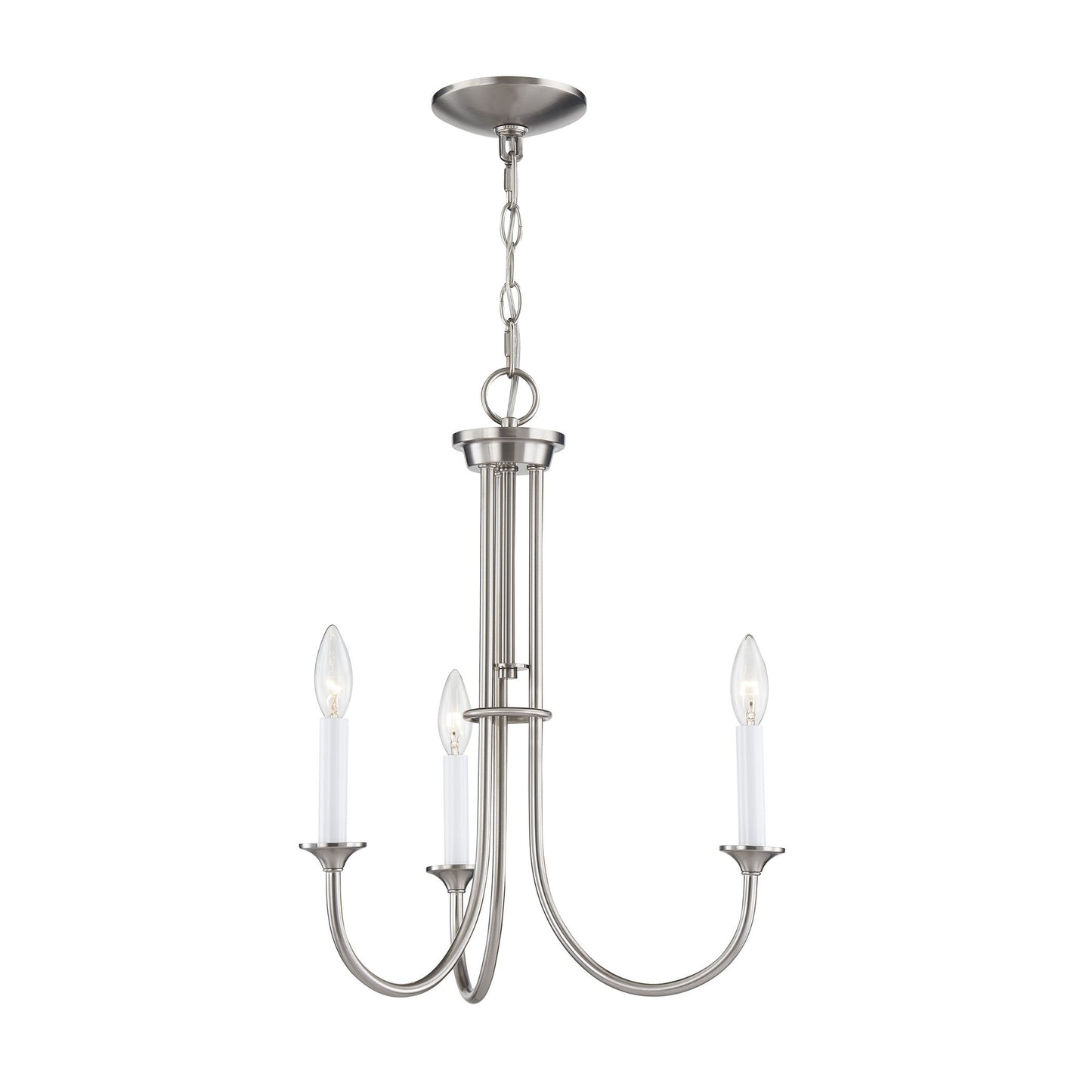 THOMAS CN340322 Meadowview 18'' Wide 3-Light Chandelier - Brushed Nickel