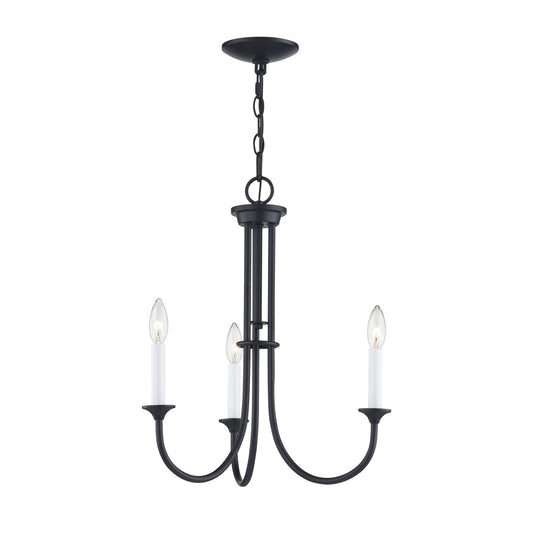 THOMAS CN340326 Meadowview 18'' Wide 3-Light Chandelier - Matte Black