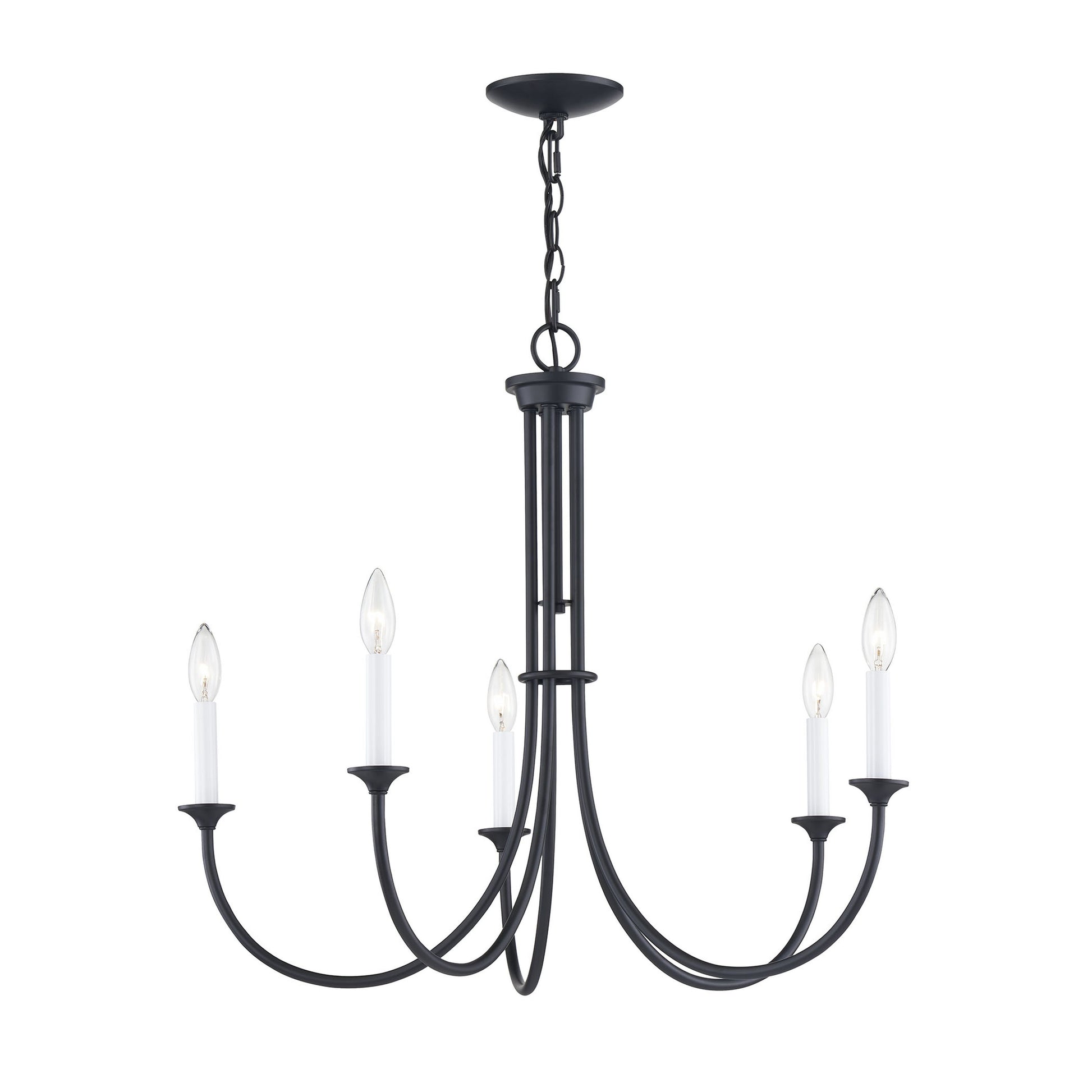 THOMAS CN340426 Meadowview 28'' Wide 5-Light Chandelier - Matte Black